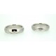 Fede 6mm modello onda satinata con brillante ct.0.03
